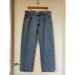 Vintage 90s Levis 550 Men's 36 x 30 Blue Denim Jeans Relaxed Fit Medium Wash